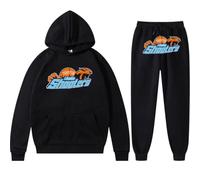 Genérico Chándal NOFS Hombre,Conjunto de 2 Piezas con Capucha y Pantalones de Jogging,Traje Deportivo para el Tiempo Libre,Fleece Chandal con impresión de Logotipo,Unisex