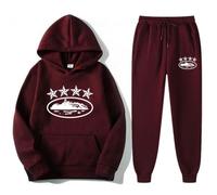 Genérico Chándal para Hombre Conjunto de 2 Piezas con Capucha y Pantalones de Jogging, Traje Deportivo para el Tiempo Libre,Fleece Chandal con impresión de Logotipo,Unisex