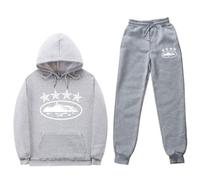 Genérico Chándal para Hombre Conjunto de 2 Piezas con Capucha y Pantalones de Jogging, Traje Deportivo para el Tiempo Libre,Fleece Chandal con impresión de Logotipo,Unisex