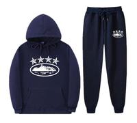 Genérico Chándal para Hombre Conjunto de 2 Piezas con Capucha y Pantalones de Jogging, Traje Deportivo para el Tiempo Libre,Fleece Chandal con impresión de Logotipo,Unisex