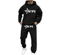 Genérico Chándal para Hombre Conjunto de 2 Piezas con Capucha y Pantalones de Jogging, Traje Deportivo para el Tiempo Libre,Fleece Chandal con impresión de Logotipo,Unisex