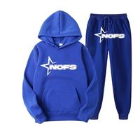 Genérico Chándal para Hombre Conjunto de 2 Piezas con Capucha y Pantalones de Jogging, Traje Deportivo para el Tiempo Libre,Fleece Chandal con impresión de Logotipo,Unisex