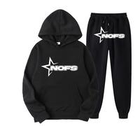 Genérico Chándal para Hombre Conjunto de 2 Piezas con Capucha y Pantalones de Jogging, Traje Deportivo para el Tiempo Libre,Fleece Chandal con impresión de Logotipo,Unisex