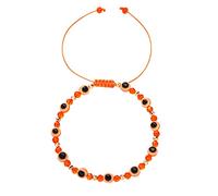 Genérico chapado con joyas ojo perla suéter pulsera ajustable pareja amor pulsera ajustable con 4 anillos rodonita, talla única, cuerda, No es una piedra preciosa