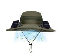 Generico Chapeau De Soleil avec Ventilateurs Solaires - Chapeau À Ventilateur Solaire | Protection Contre Le Soleil | Mode pour Temps Chaud pour Hommes Adultes Pêcheur Jardinier Golfeur P
