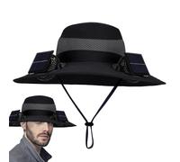 Generico Chapeau De Soleil avec Ventilateurs Solaires - Chapeau À Ventilateur Solaire | Protection Contre Le Soleil | Mode pour Temps Chaud pour Hommes Adultes Pêcheur Jardinier Golfeur P