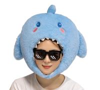 Genérico Chapeau Requin Peluche, Coiffe Poisson Drôle, Déguisement Mer, Bonnet Requin Fête, Coiffe Cosplay Douce Et Respirante Pour Fêtes Carnaval Photos Accessoires Festival Déguisement
