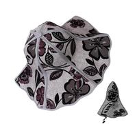 Genérico Chapeau Soleil Femmes - Couvre-Chef 2-en-1 Lin Protection UV | Capeline Éventail Imprimé Floral | Chapeau Plage Pliable pour Femmes Filles Extérieur Pique-nique Randonnée Camping