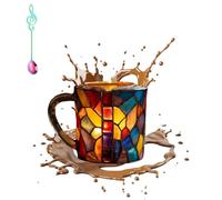 Genérico Chapter Book Mug, 3D Painted Book Mug Glass Coffee Cup, Novelty Unique Books Coffee Cup, for Readers, Writers & Librarians (1PCS-C)