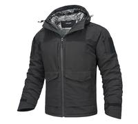Genérico Chaqueta Acolchada Ligera Hombre Chaquetas Militar de Forro Polar Chaquetas Exterior A Prueba de Viento con Capucha Chaqueta Táctica de Camuflaje Resistente Al Viento Y Al Frío