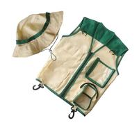 Genérico Chaqueta Aventura Niños | Disfraz de Exploración para Niños | Kit con Sombrero para Aventuras al Aire Libre Jardín Playa Safari Jardín Picnic