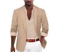 Genérico Chaqueta Blazer Hombre, Chaqueta Americana Hombre Invierno, con Estampado Y con Bolsillos Elástica Transpirables Americana De Inspiración Británica Holgados Color Sólido Casual Retro Abrigo