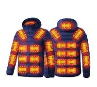 Genérico Chaqueta Calefactable para Hombre 23 Zonas de Calefacción, Temperatura Ajustable Abrigo Calefactable Mujer Térmica para Motocicleta al Aire Libre Esquiar(Blue,M)