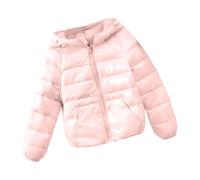 Genérico Chaqueta con Capucha Metalizada para Niño Abrigo de Invierno Cálido Plegable con Aislamiento, rosa, 12-18 Meses