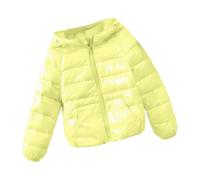 Genérico Chaqueta con Capucha Metalizada para Niño Abrigo de Invierno Cálido Plegable con Aislamiento, amarillo, 5-6 Años