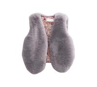 Genérico Chaqueta Cuero Bebe Niña - Chaqueta De Lana con Capucha para Niñas Pequeñas Abrigo De Moda Otoño E Invierno para Bebés Y Niñas (Grey, 4-5 Years)