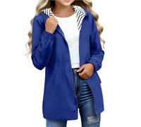 Genérico Chaqueta Cuero Bebe Niña - Chaqueta Ligera con Capucha para Niñas Ideal para Actividades Al Libre Diseño con Y Bolsillos Funcionales (Blue, 15-16 Years)