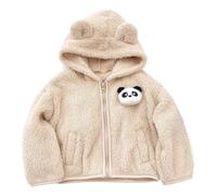 Genérico Chaqueta De Bebé Invierno De Peluche Forrado Sudadera con Capucha para NiñAs NiñOs Lindo OíDo Bebé Ropa Exterior con Bolsillos Cremallera Grueso Abrigo (Khaki, 3-4 Years)