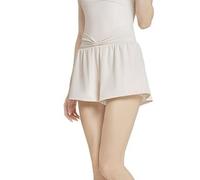Genérico Chaqueta de Danza Ballet Pantalones Cortos de Nailon for Mujer con Cintura Alta, Pantalones Cortos de Baile, Pantalones Deportivos for niña, Gimnasio(Beige,S)