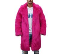 Generico Chaqueta de hombre abrigo largo de invierno cálida con cuello acolchado Parejas Trekking Cálido Chaquetas a prueba de viento Snowboard Cómodo Exterior Comfort Golf Béisbol para el ocio, Rosa