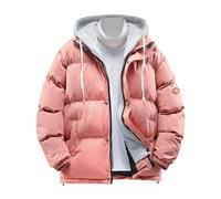 Genérico Chaqueta De Hombre Invierno - Abrigos Hombre Invierno Chaqueta de plumón de Color cálido Informal de Moda de otoño e Invierno para Hombre con Sombrero (M)