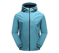 Generico Chaqueta de hombre Otoño e Invierno con Capucha y Cremallera Chaleco Impermeable a Prueba de Viento Mangas Largas Delgado Abrigo Cómodo Slim Fit Cuello Alto Ropa para Al Aire Libre, azul