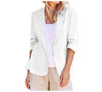 Genérico Chaqueta De Mujer Ligera Recortada Para Negocios Chaqueta Gris Mujer Blazer Elegante Para Blazer Delgada Ligera Fácil De Combinar Deportiva Ajustada Botones Vintage Entallada Trabajo Oficina