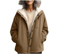 Genérico Chaqueta de Plumas Mujer, Mono Corto Cuadros Parka Encerada, Lana Chaquetas Deportiva Extremo Faz Deporte Abrigo de Paño, Acolchado Termico Cazadora Cuero Mujer, S