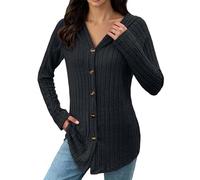 Genérico Chaqueta De Trabajo Suave Para Mujerabrigo De Invierno Para MujersuéTer De Punto ModernotúNica De Manga Larga Con Capucha Y Botoneselegante TúNica Con CinturóN Para Un Atuendo Casual Básica