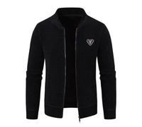 Generico Chaqueta Deportiva Día del Padre Cárdigan de Hombre con Cuello Alto y Cremallera de Punto de Manga Larga de Algodón Chaqueta Vintage para Fitness Deportes Tiempo Libre de Golf para Oficina