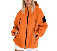 Genérico Chaqueta Entretiempo Mujer-Chaqueta Ligera Cortavientos Para Senderismo Al Aire Libre Para OtoñO Informal Con Capucha Impermeable De Viaje CóModo