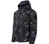 Genérico Chaqueta Hombre Invierno Abrigo Hombre con Forro Polar Running Parka Caliente Softshell Caza Otoño Impermeable Deportiva 2#Camuflaje XL