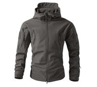 Genérico Chaqueta Hombre Invierno Chaqueta Hombre con Forro Polar Running Parka Caza Cazadora Montaña Otoño Impermeable Bomber 2#Gris M
