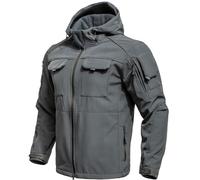 Genérico Chaqueta Hombre Invierno Chubasquero Hombre con Forro Polar Running Cortavientos Caliente Softshell Slam Otoño Impermeable Deportiva 2#Gris XL