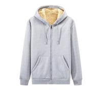 Genérico Chaqueta Hombre Invierno con Capucha Bomber Paño Elegante Abrigo Hombre Ski Parka Polar Tallas Grandes Militar Sudadera Esqui Invierno Rebajas 2#Gris 3XL