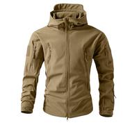 Genérico Chaqueta Hombre Invierno con Capucha Bomber Paño Termica Abrigo Hombre Trabajo Parka Polar Tallas Grandes Militar Sudadera Ski Otoño Rebajas 2#Caqui M