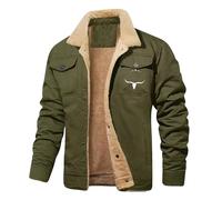 Genérico Chaqueta Hombre Invierno con Capucha Polar Paño Termica Abrigo Hombre Esqui Chaquetones Acolchada Tallas Grandes Militar Sudadera Trabajo Invierno Rebajas 1#Verde del ejército 3XL