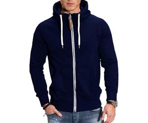 Genérico Chaqueta Hombre Invierno con Capucha Polar Paño Termica Chaqueta Hombre Deportiva Chaquetones Bomber Tallas Grandes Softshell Sudadera Running Invierno Rebajas 2#Marina de Guerra XXL