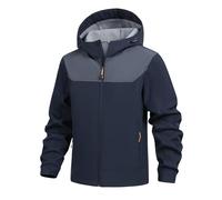 Genérico Chaqueta Hombre Invierno Impermeable Forro Polar Elegante Cazadora de Borrego Termico Abrigo Con Capucha y Cremallera Oversize Chubasquero Deportivo Parka Frio Extremo Cortavientos Azul L