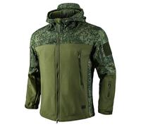 Genérico Chaqueta Hombre Invierno Sudadera Hombre con Forro Polar Deportiva Cortavientos Caliente Cazadora Caza Otoño Impermeable Bomber 2#Verde del ejército L