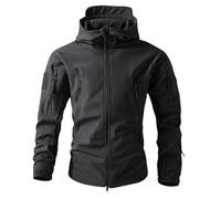 Genérico Chaqueta Hombre Invierno Tallas Grandes Bomber Softshell Elegante Abrigo Hombre Esqui Chaquetones Polar con Capucha Nieve Sudadera Running Invierno Rebajas 1#Negro L