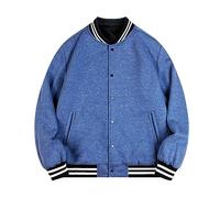 Genérico Chaqueta Hombre Polar Sin Capucha,Chaqueta Reversible para Hombre Casual Informal De Muy Buen Gusto para Deportes Al Libre