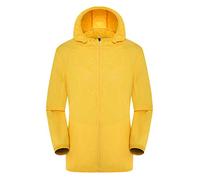 Genérico Chaqueta Impermeable Cortavientos Hombre Mujer Ligera Transpirable Chaquetas con Capucha Casual Plegable Raincoat con Bolsillos y Cremallera Chaqueta Deportiva para Ciclismo Running Fitness
