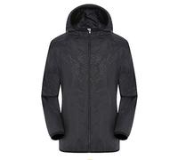 Genérico Chaqueta Impermeable Cortavientos Hombre Mujer Ligera Transpirable Chaquetas con Capucha Casual Plegable Raincoat con Bolsillos y Cremallera Chaqueta Deportiva para Ciclismo Running Fitness