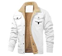 Genérico Chaqueta Invierno Hombre,Chaqueta Tipo CáRdigan con Botones Y Bolsillos De Color Liso De Lana De Cordero para Negocios De Invierno para Hombre