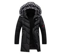 Genérico Chaqueta Invierno Hombre Parka Invierno Térmicos Manga Larga Chaqueta Antiviento Al Aire Libre Unicolor Deportiva Cortaviento Deportes Bolsillo Chaqueta Acolchada Cálida