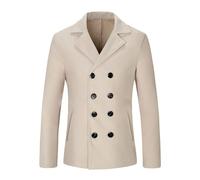 Genérico Chaqueta Larga Hombre Anorak Clásico para Hombre Estilo Casual Formal Prenda Exterior Cálida y Confortable en Mezcla de Colores Ideal Todas Estaciones (Beis, XXL) 14