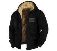 Genérico Chaqueta Larga Hombre Invierno, Caza Aviador Cuartos Borrego Plumifero, Ski Bomber Esqui Moda Chaqueton Abrigo Lana, Polares Vuelta Parka Hombre Invierno, 4XL