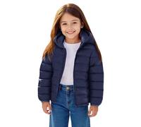Genérico - Chaqueta ligera para niño, cálida, con capucha, para niño, niña, otoño, invierno, chaqueta acolchada de pluma, suave, cómoda, cortavientos con bolsillos, manga larga, chaqueta