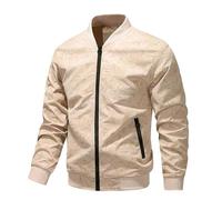 Generico Chaqueta ligera Softshell Trekking Multibolsillos Cargo Chaquetas de Moderno ajuste Normal Elegante Camping para Actividades al aire libre Oficina Pesca Fotografía Ciclismo Chaqueta, beige